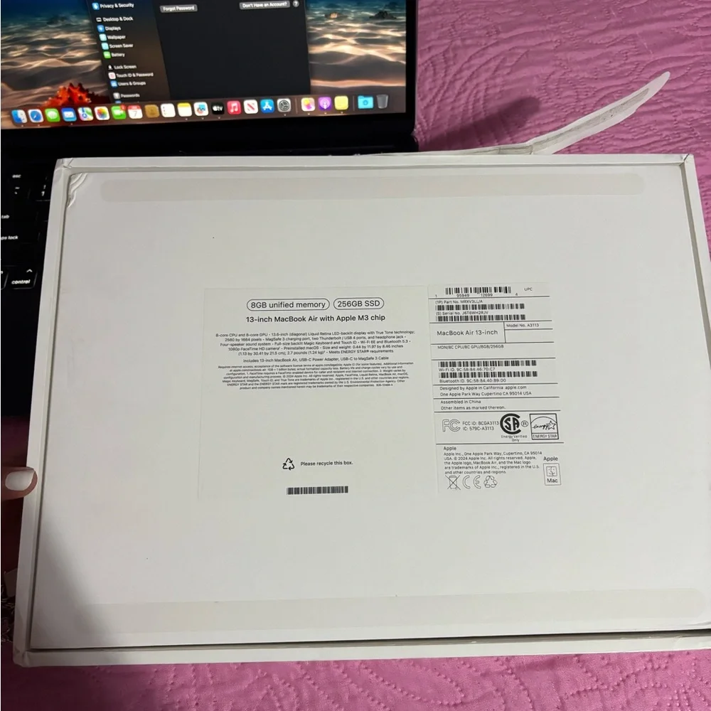 Apple MacBook Air Black Laptop with Backlit Keyboard